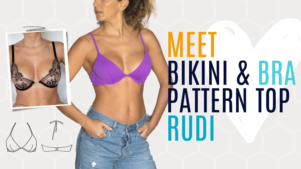 𝗠𝗲𝗲𝘁 𝗨𝗡𝗗𝗘𝗥𝗪𝗜𝗥𝗘 Bikini pattern top Rudi & BRA * DIY Bikini