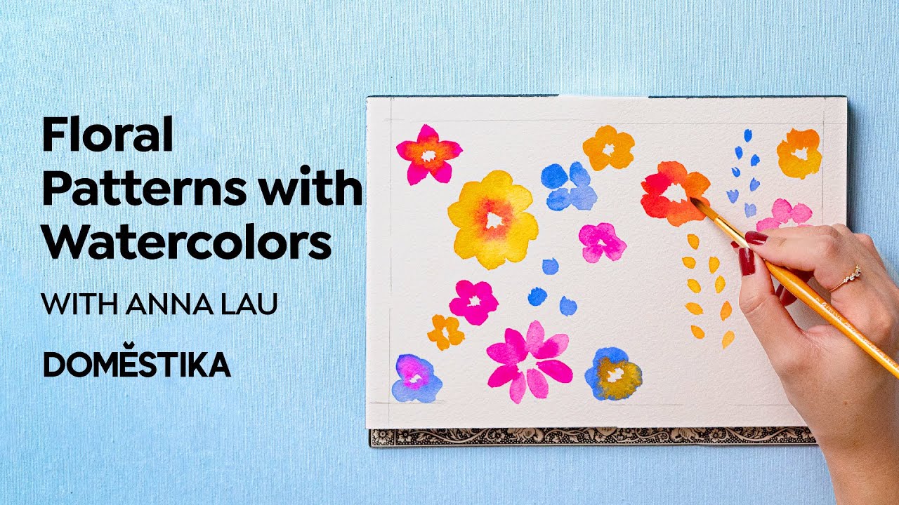CURSO ONLINE Estampados florales en acuarela con colores vibrantes | Anna Lau