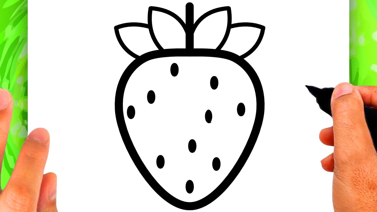 COMO DESENHAR UM MORANGO PASSO A PASSO