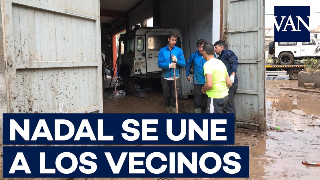[INUNDACIONES MALLORCA] Rafa Nadal, AYUDANDO en la zona cero de Mallorca