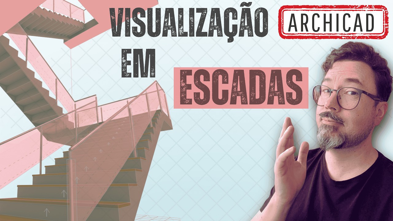 Vista 2D de Escadas no ArchiCAD: Tutorial Passo a Passo para Vários Andares