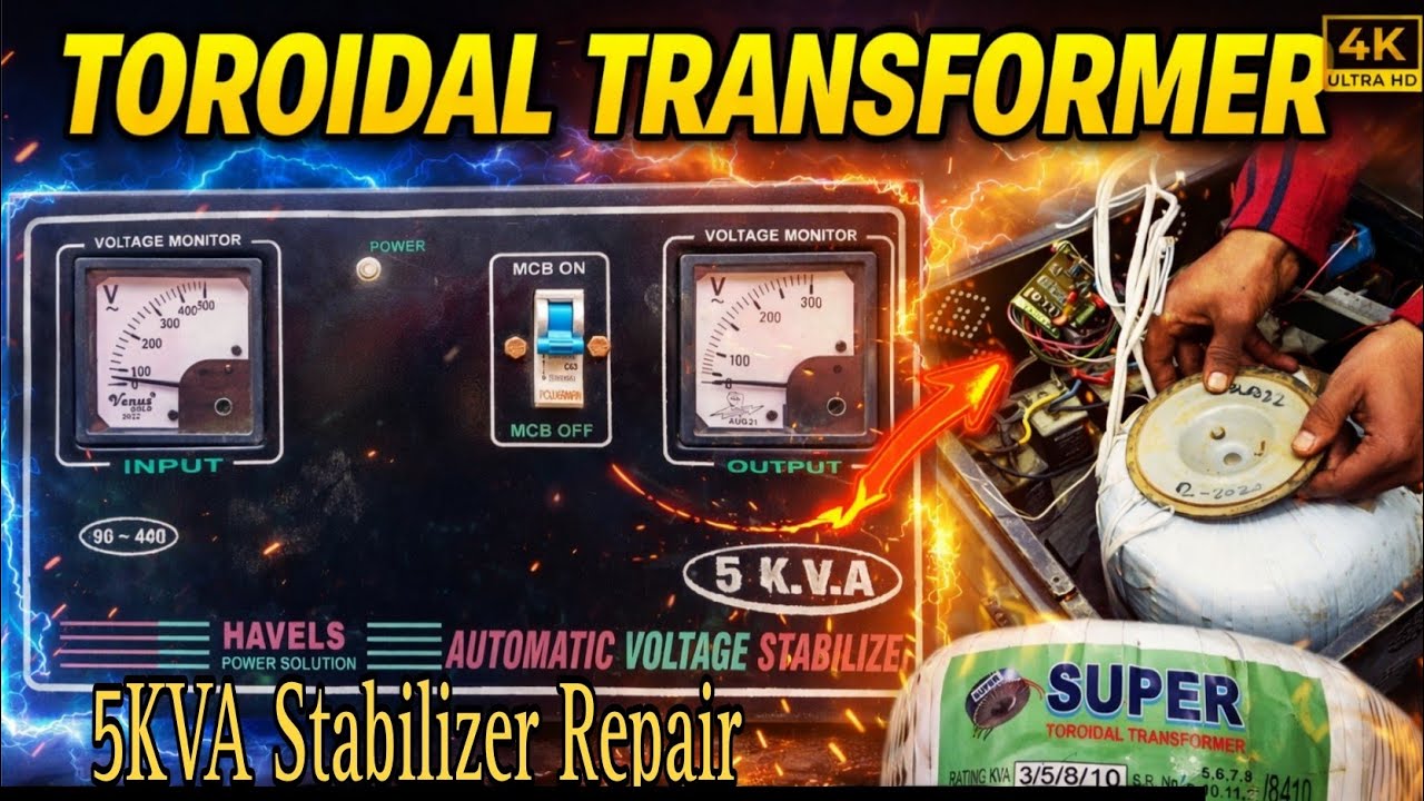 How to make TOROIDAL ||TRANSFORMER 5KVA Stabilizer || Repair 