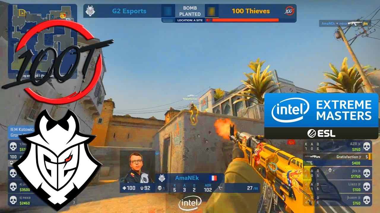 de_stroyed - 100 Thieves vs G2 - IEM Katowice  2020 - CS:GO