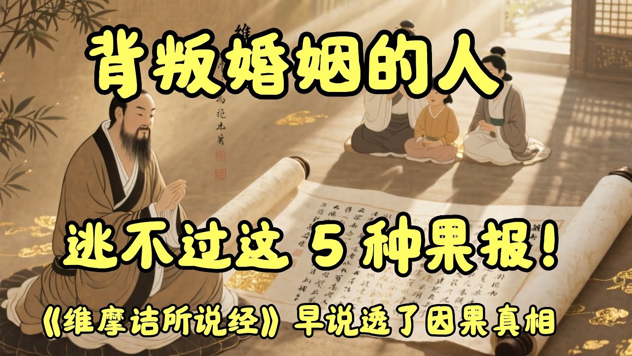 背叛婚姻的人，逃不过这 5 种果报！《维摩诘所说经》早说透了因果真相