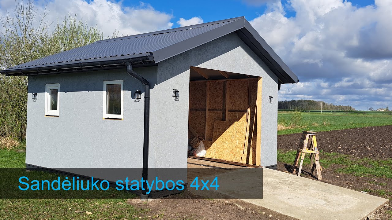 Sandėliuko statybos 4x4 3 dalis