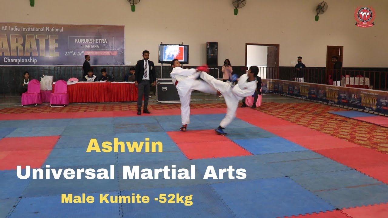 Ashwin - Student of Universal Martial Arts :: National Karate male kumite -52kg :: India 2023