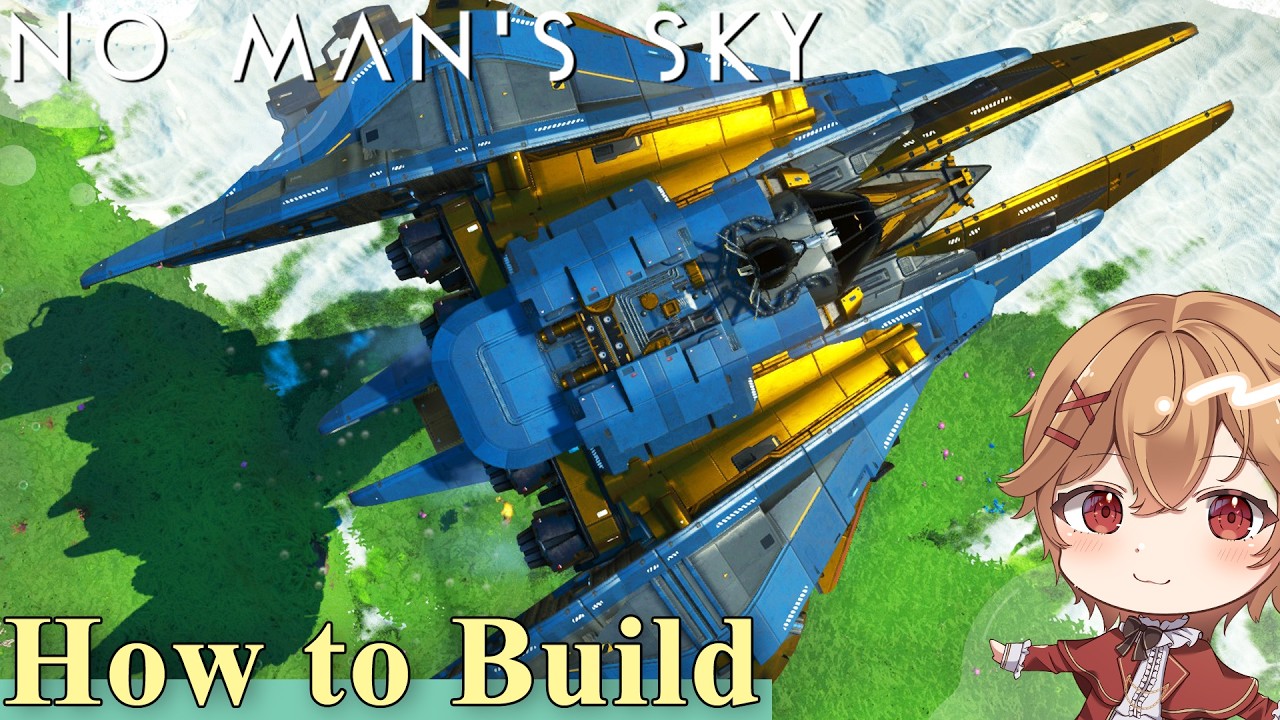 【No Man's Sky】初心者でも簡単！ 美シルエットのヒロイックなタイニーコルベットを作ってみた！！【解説動画】