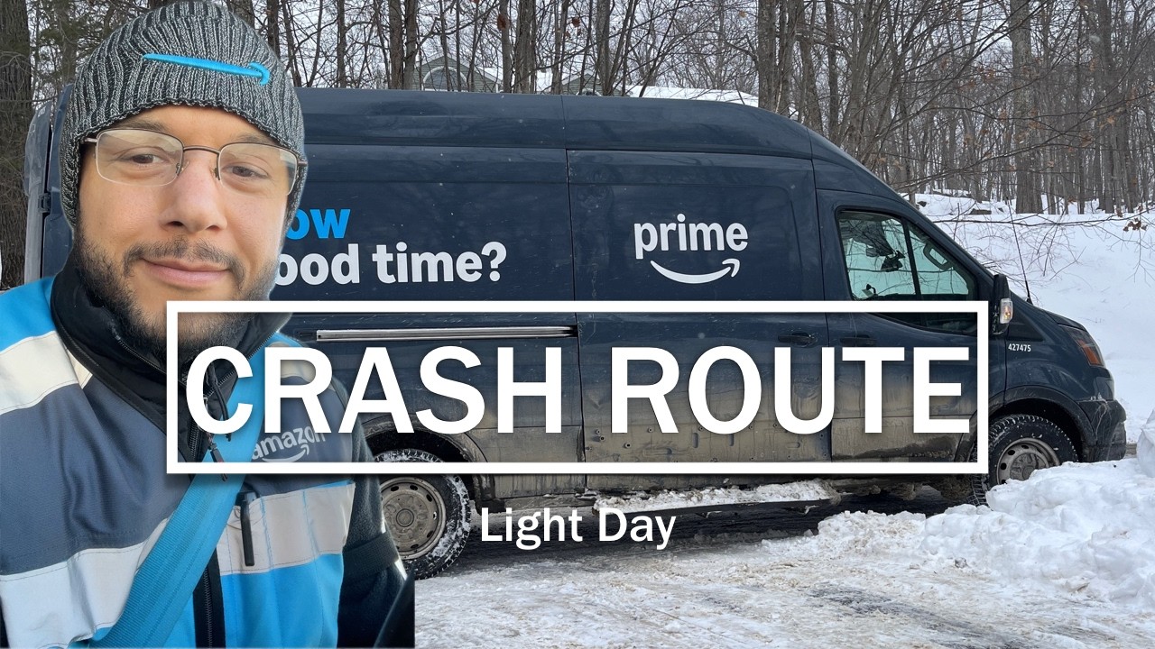 Day in the Life of an Amazon Delivery Driver (Crash Route)