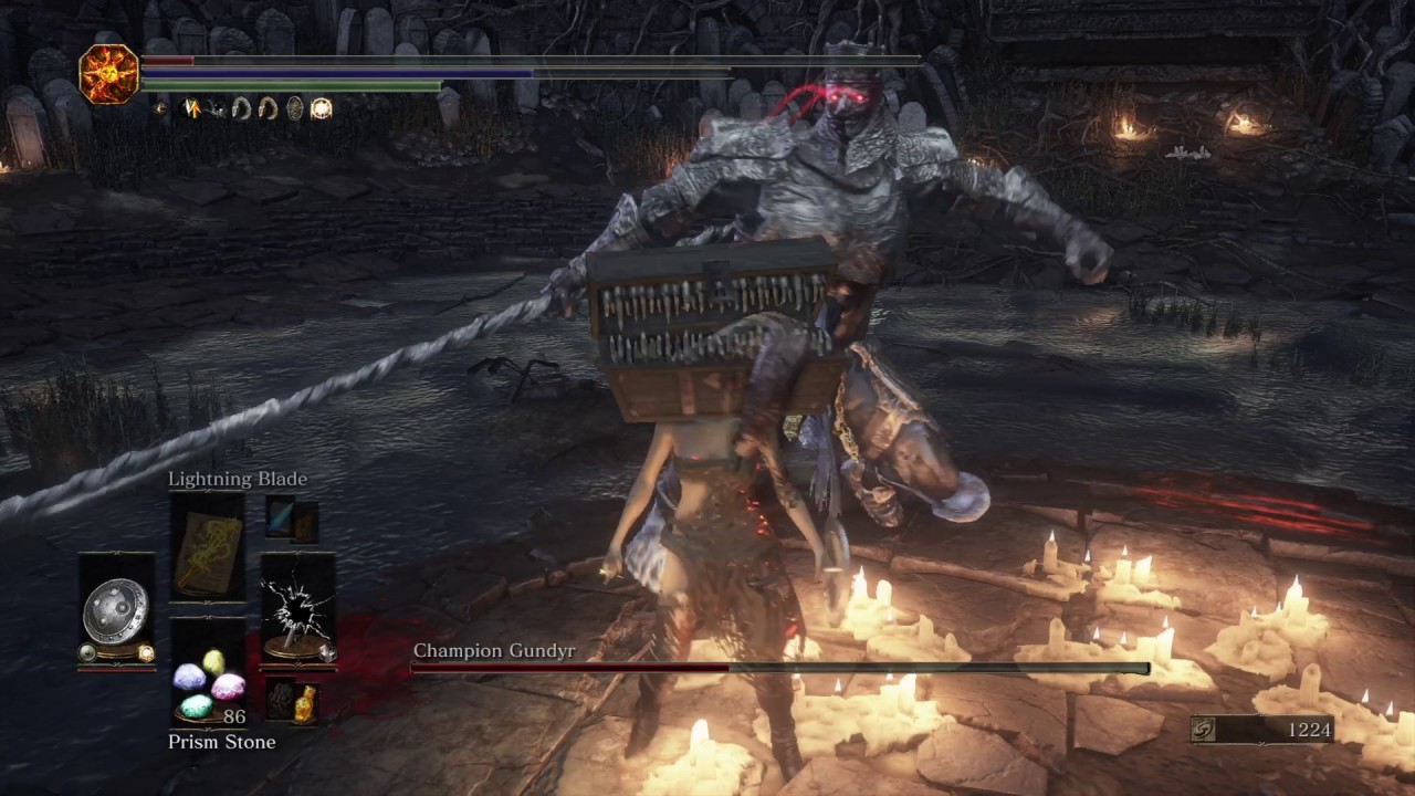 Gundyr beaten on NG+7 with behind-the-back parries and a broken broken straight sword