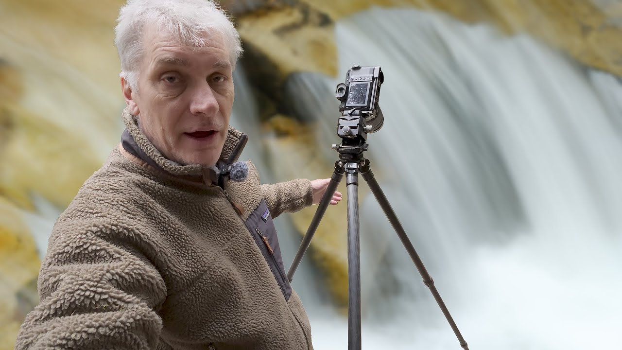PHOTOGRAPHING a beautiful waterfall on Vancouver Island