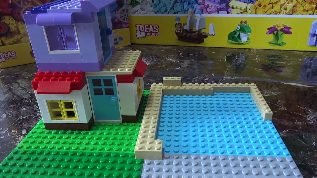My idea for Lego 10715 & Lego 11717 House with swimming pool
