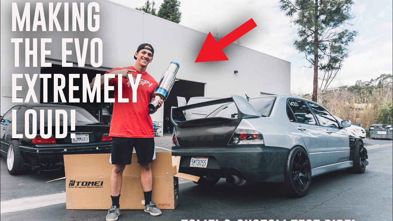УСТАНОВКА ТИТАНОВОЙ ВЫХЛОПНОЙ СИСТЕМЫ TOMEI И ИНДИВИДУАЛЬНОЙ ТЕСТОВОЙ ТРУБЫ НА EVO 8!