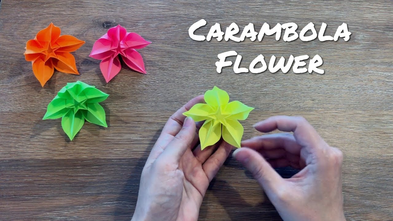 How to Make a Carambola Paper Flower / Origami Carambola Flower