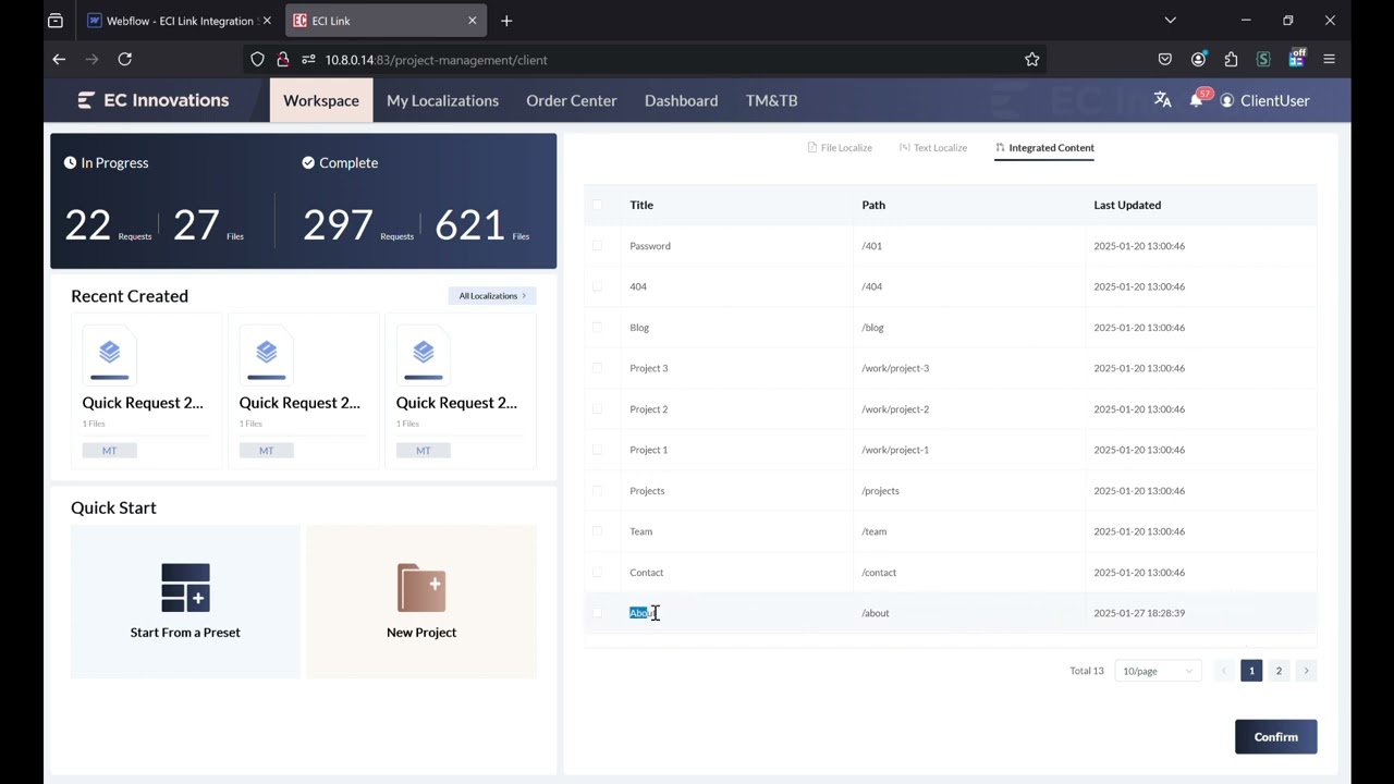 ECI Link + Webflow CMS: Automate Your Website Localization Workflow