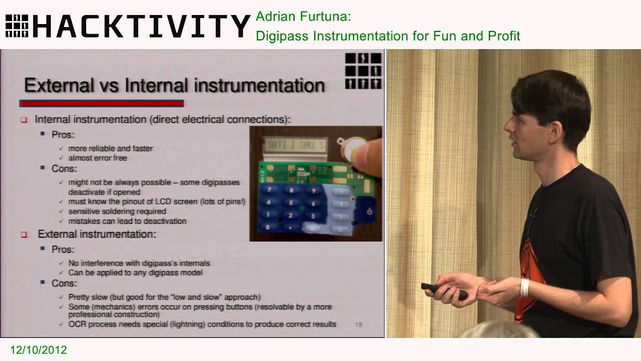 Hacktivity 2012 &mdash; Адриан Фуртуна &mdash; Инструментарий Digipass ради развлечения и выгоды
