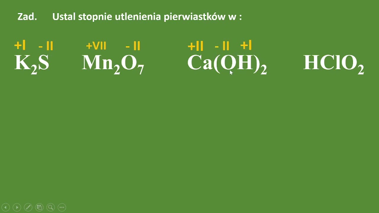 Obliczanie stopni utlenienia - ćwiczenia.  Jak obliczyć stopnie utlenienia