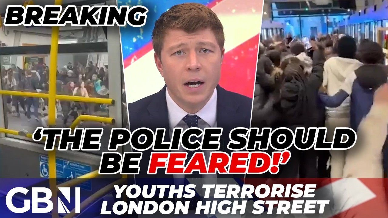 BREAKING: Youths TERRORISE London high street as families barricade in shops for safety