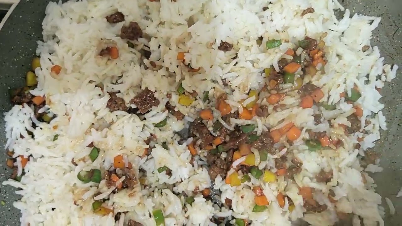 MINCED BEEF AND FRESH MIX VEGETABLES FRIED RICE |MY RECIPE #cooking #food @merlyotap6964