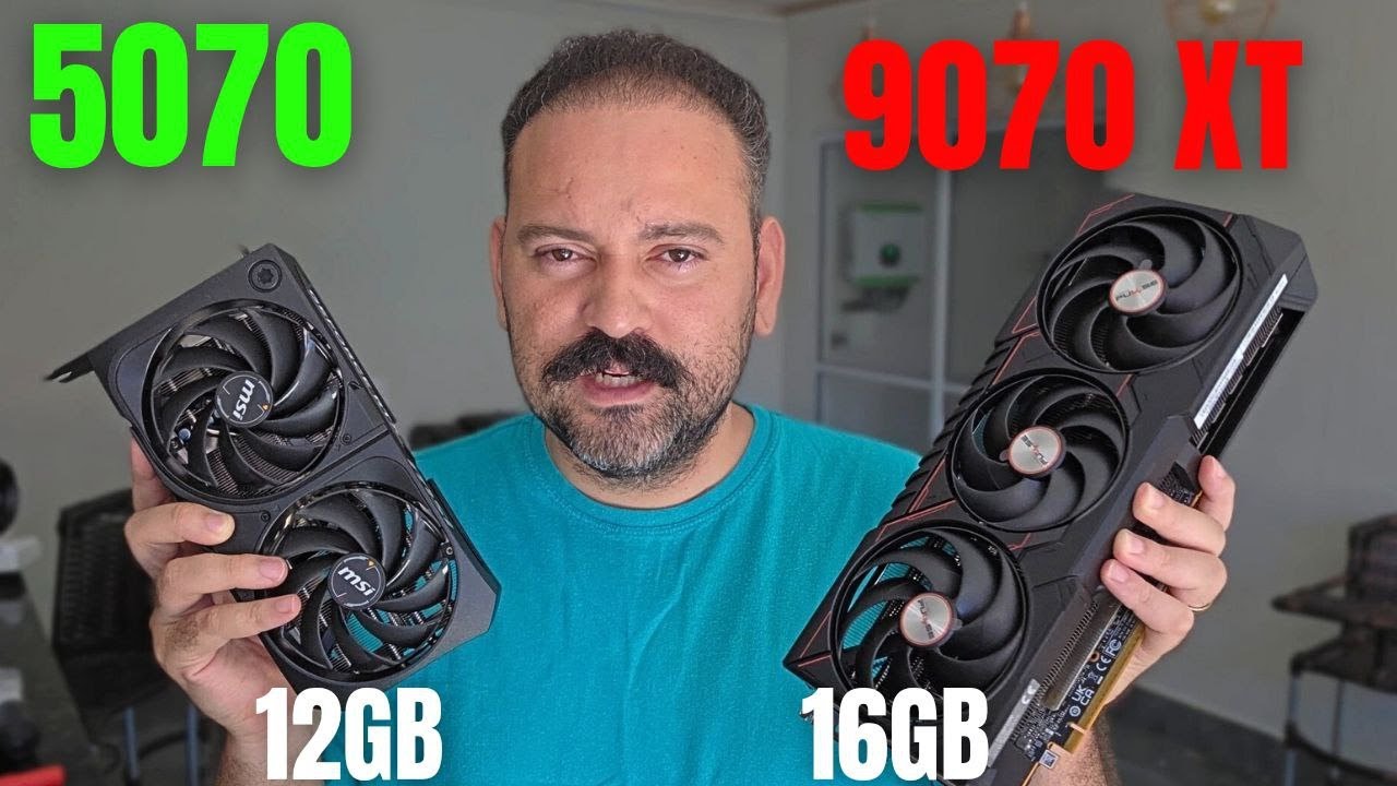 RTX 5070 de 12GB vs RX 9070 XT 16GB vocês me chamarão de Louco !