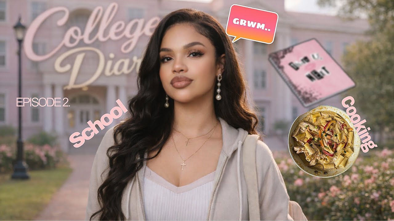COLLEGE DIARIES 📚 :EPISODE 2 | Grwm for School, cooking, etc.