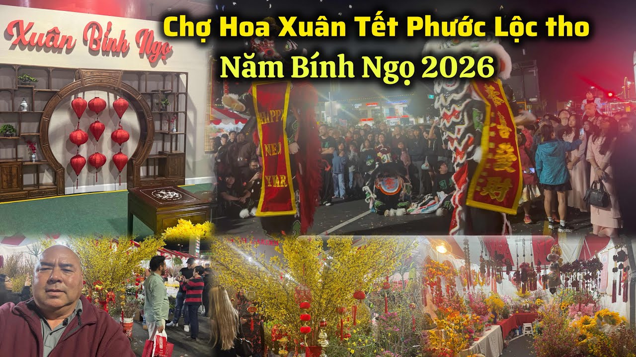 Chợ Hoa Xuân Tết Phước Lộc Tho 2026-Múa Lân pháo hoa tràn ngập Sắc Xuân #2