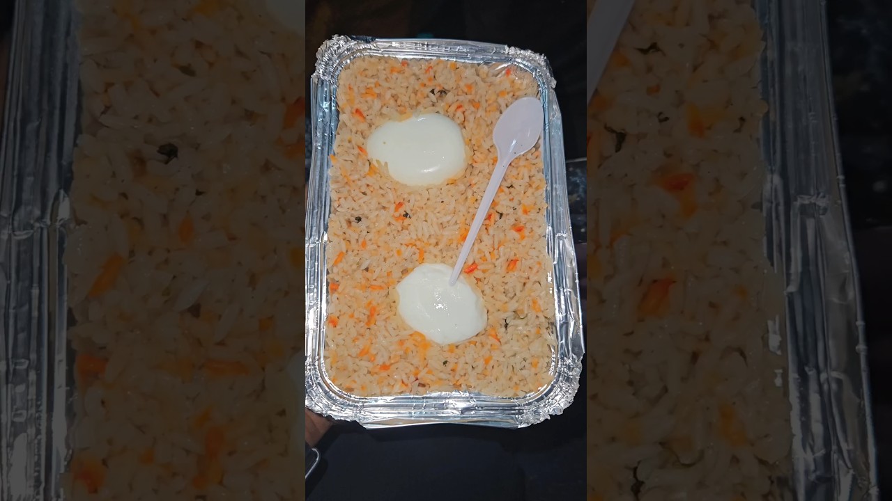 రైలులో అండా బిరియాని😋|#shorts #andabiryani #railwayfood #recipe