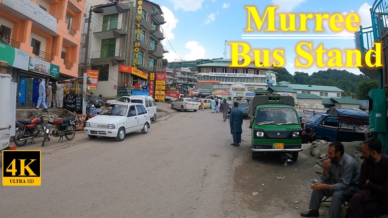 4KUHD walking tour in Murree Bus Stop, Murree, Pakistan