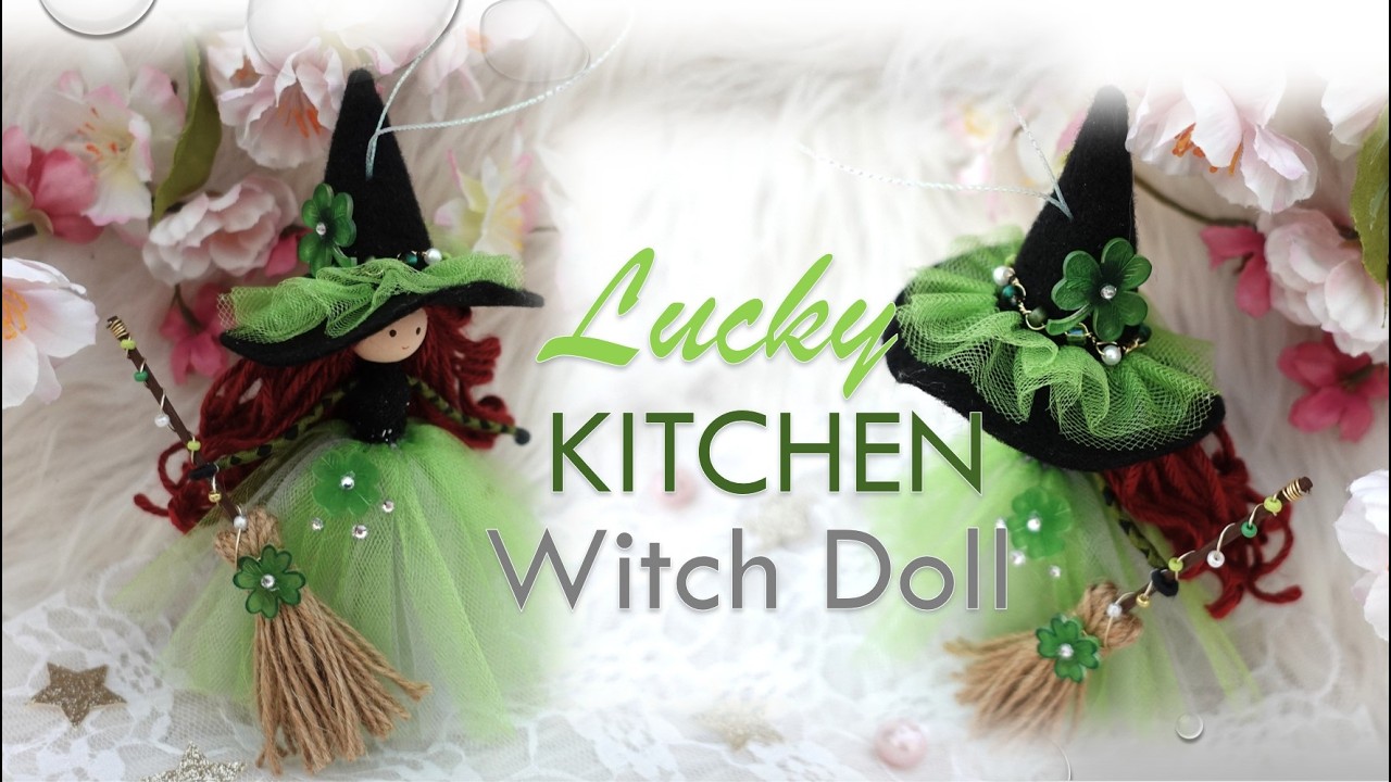 DIY Lucky Kitchen Witch Doll -  Easy Handmade Good Luck Doll