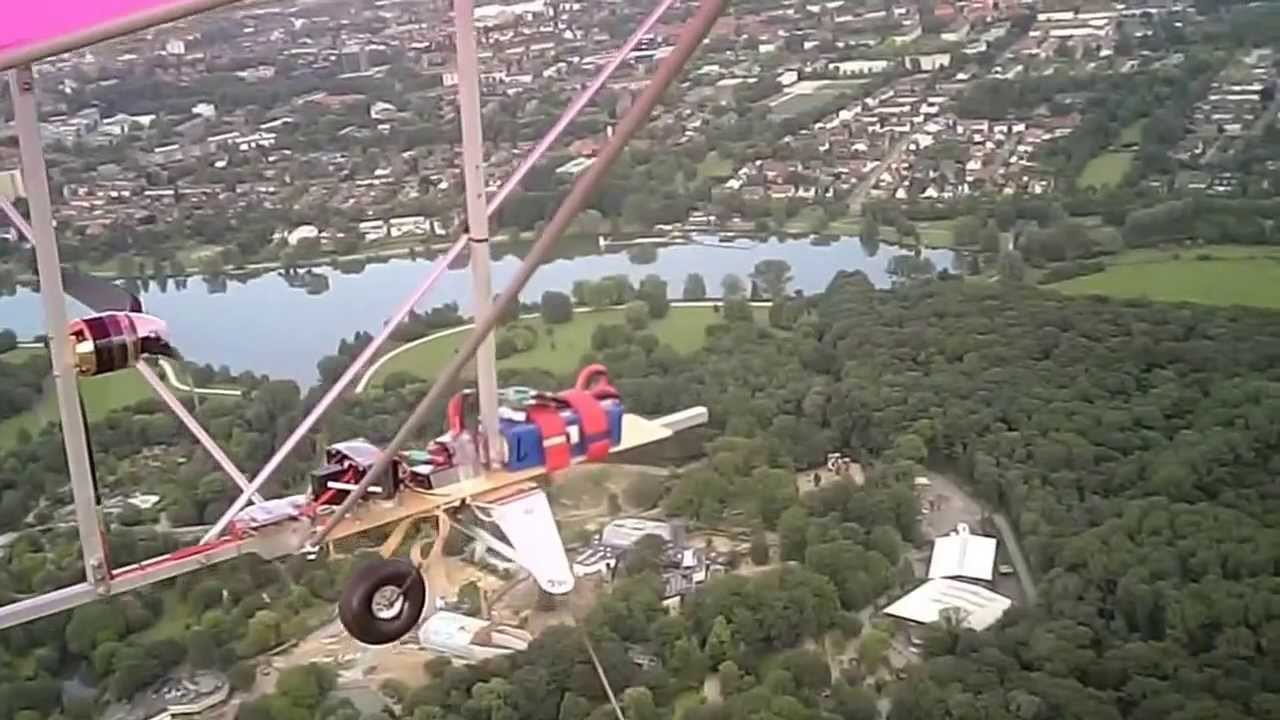 Aerial video: Allwetterzoo and Aasee in Münster with my SuperSkyflex rogallo plane.