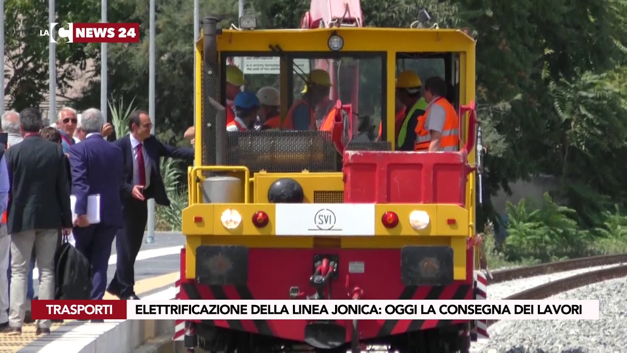 ELETTRIFICAZIONE DELLA LINEA JONICA: OGGI LA CONSEGNA DEI LAVORI