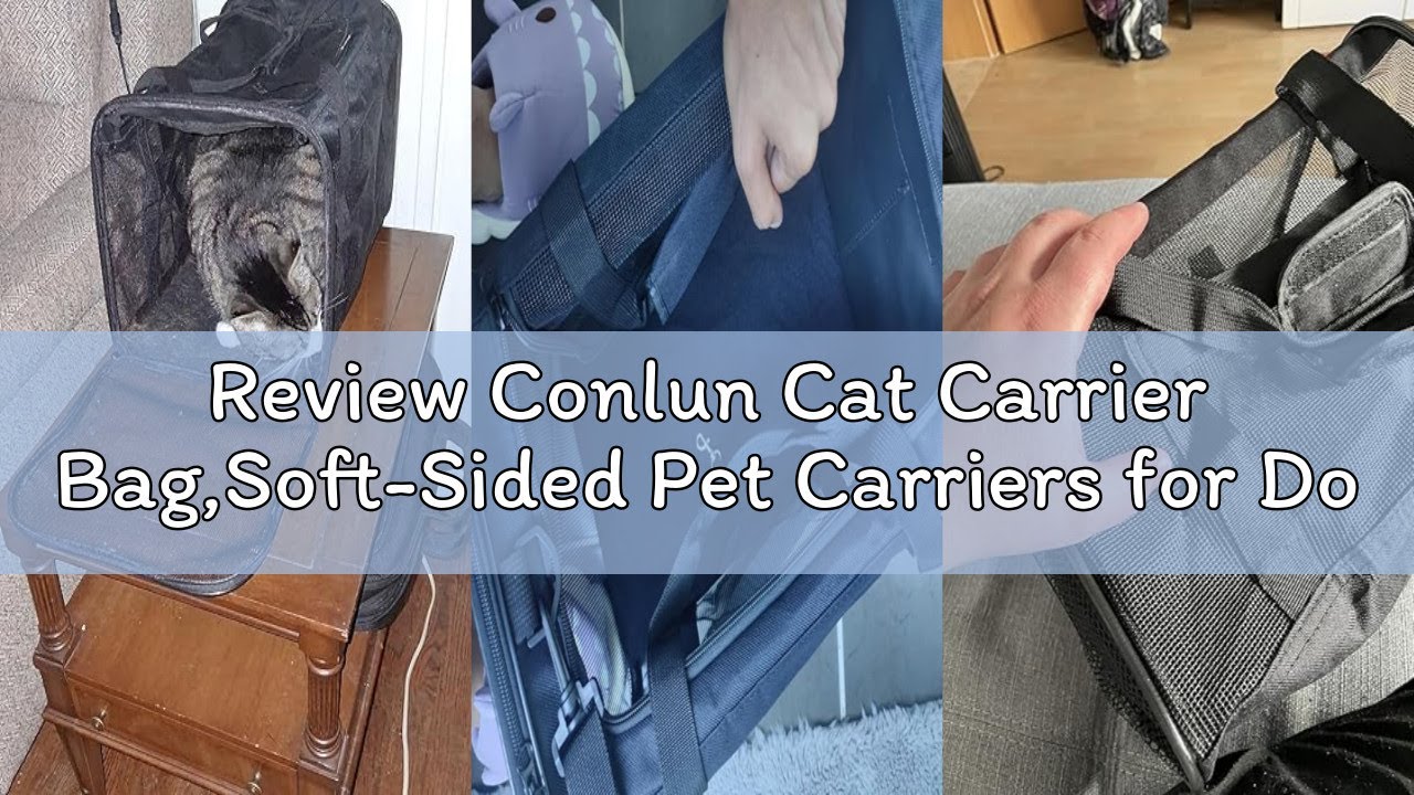 Review Conlun Cat Carrier Bag,Soft-Sided Pet Carriers for Dogs with 4-Sided Mesh,Airline Approved Ca