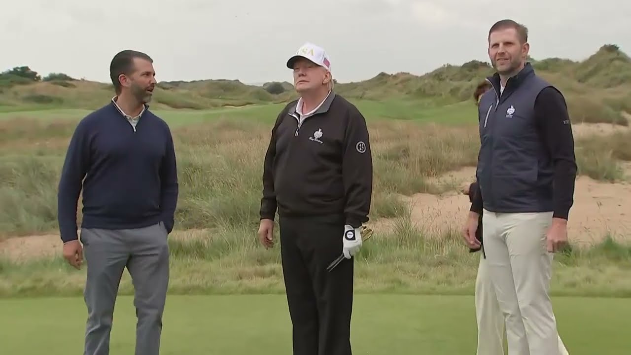 President Trump cuts ribbon at golf club opening