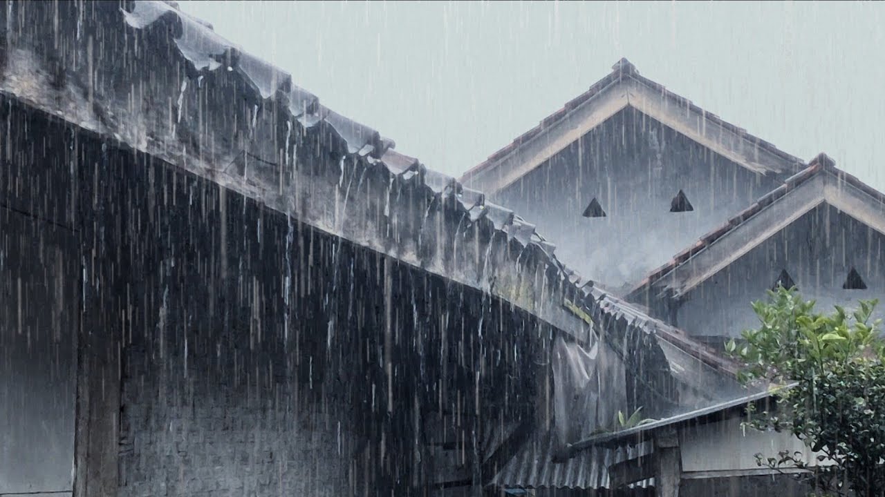 Rain Sounds for Sleeping 🌧️ Heavy Rain on Roof — Deep Sleep in Minutes (2 Hours Real White Noise)