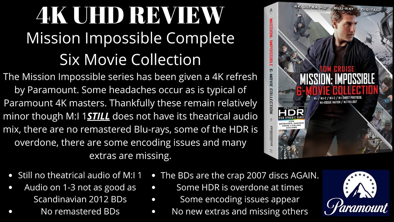 Mission Impossible 1-6 4K UHD Collection Review