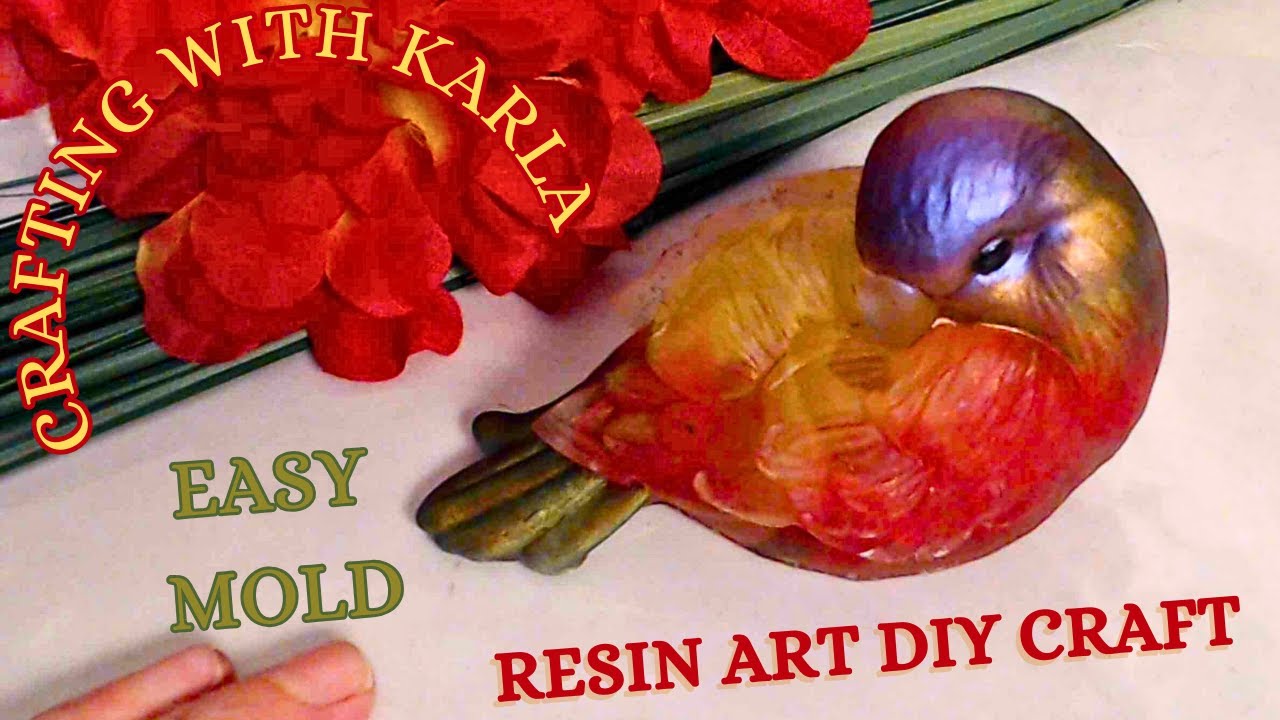 259- LOVE BIRD GUMMY ANYONE? NEW MOLD AND "DOLLAR TREE" FAKE FLOWERS. RESIN ART DIY CRAFT