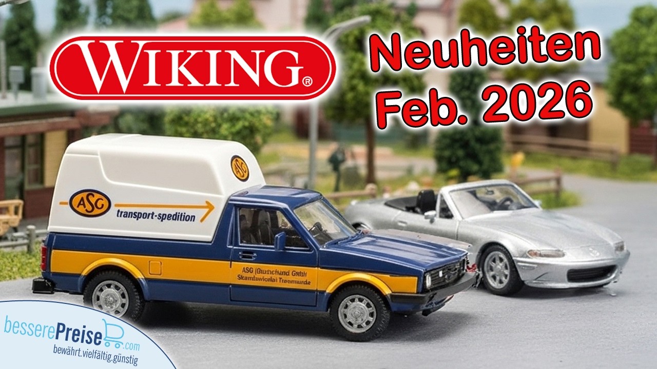 Wiking Modellauto Neuheiten Februar 2026 | Spur H0, N und 1
