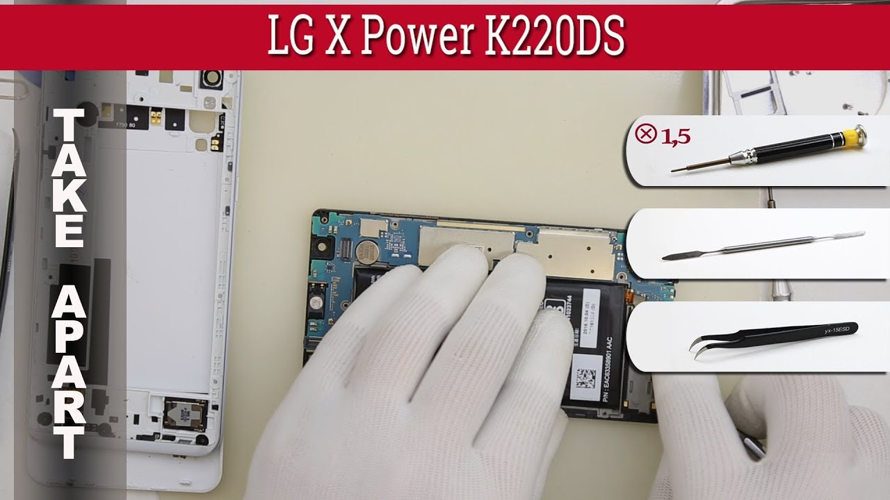 Как разобрать 📱 LG X Power K220DS Разборка и ремонт