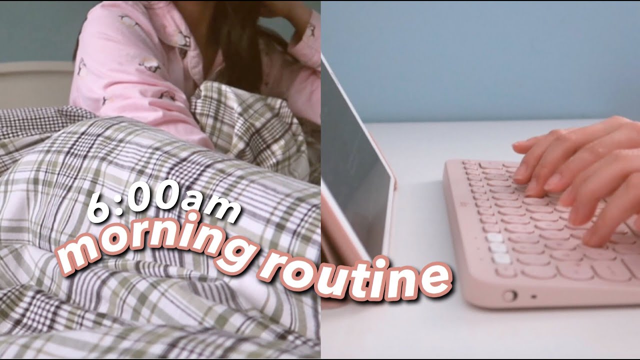 6am morning routine for online classes 📝☀️