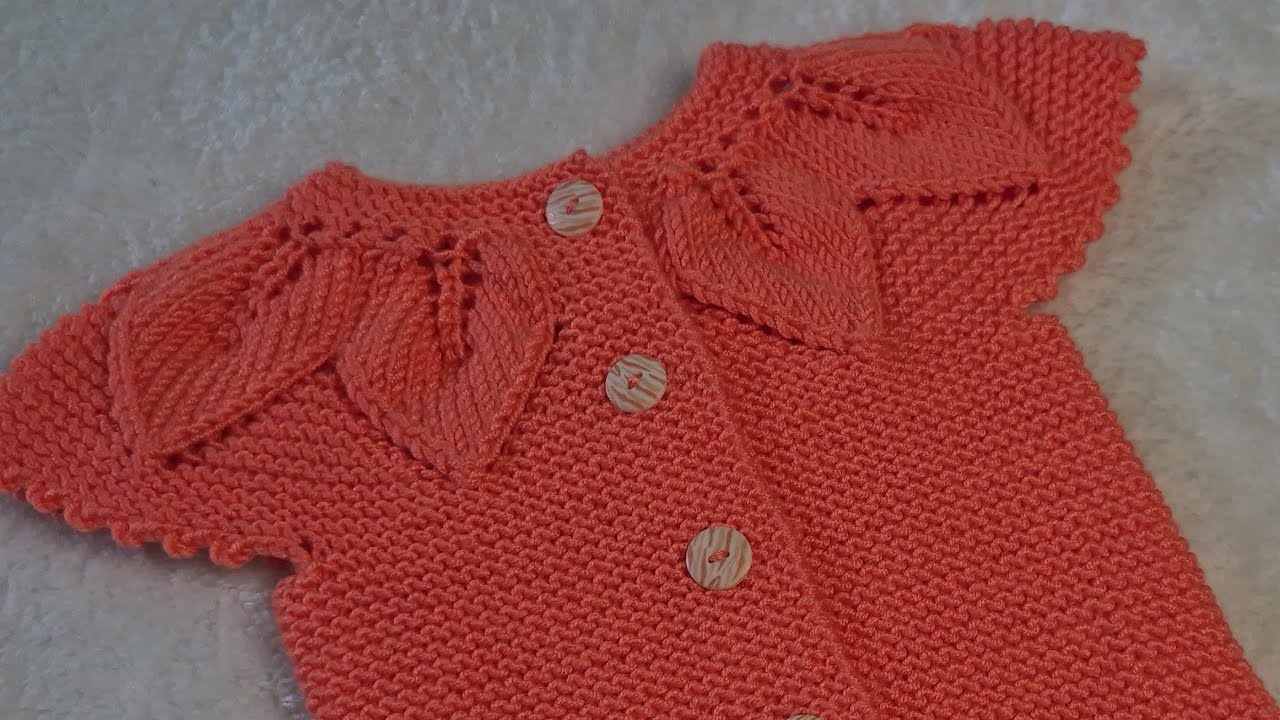 Yaprak modeli roba ✅️ Yarım yumakla kolay bebek yelek yapımı ✅️ 0 3 ay bebek yeleği modeli 