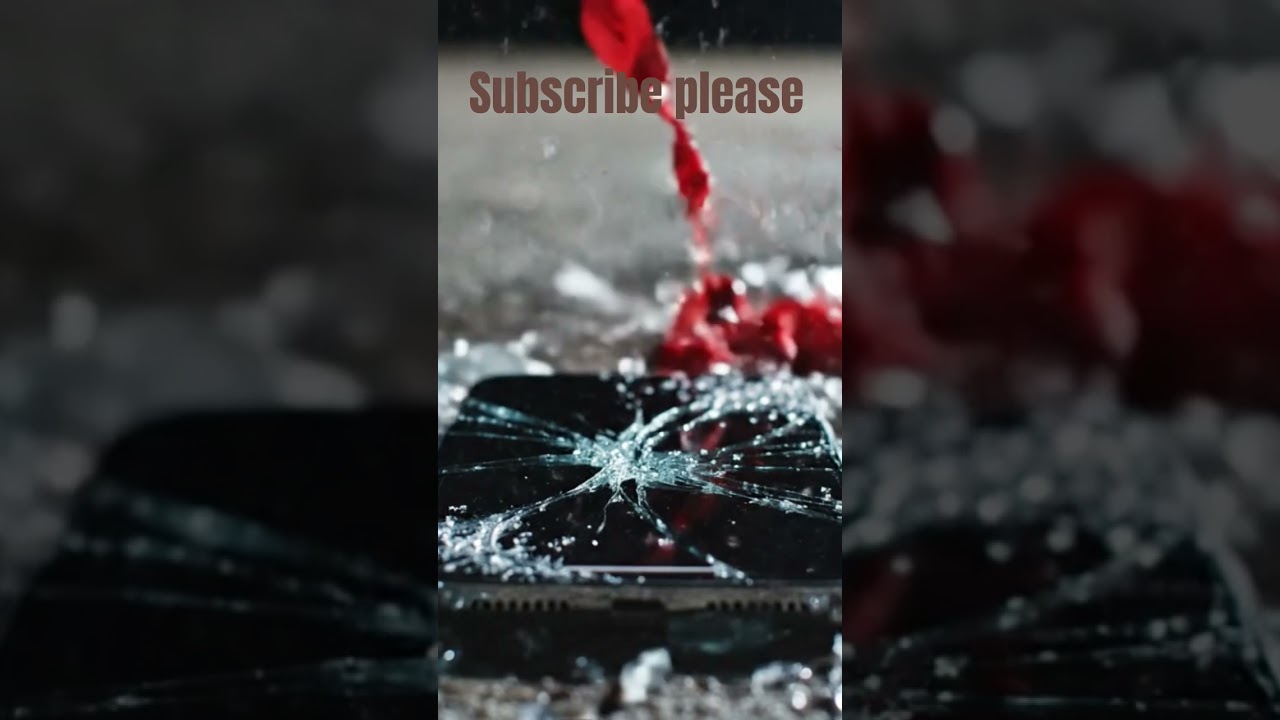 Satisfying breaking i phone with water bubble 