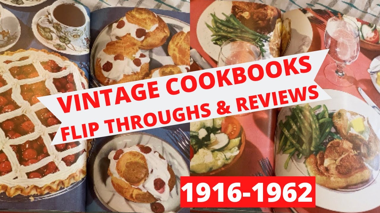 4 VINTAGE 1950’s 1960’s COOKBOOKS! Meal Plans, Recipes!