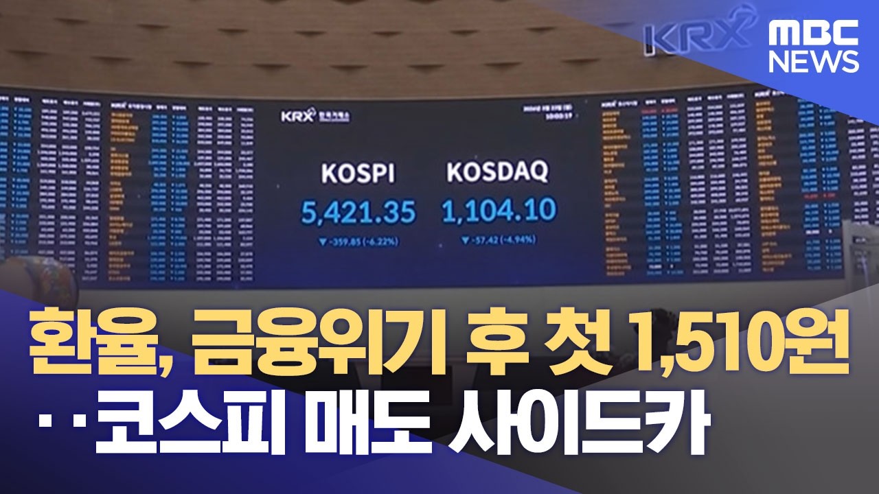 환율, 금융위기 후 첫 1,510원‥코스피 매도 사이드카 (2026.03.23/뉴스외전/MBC)