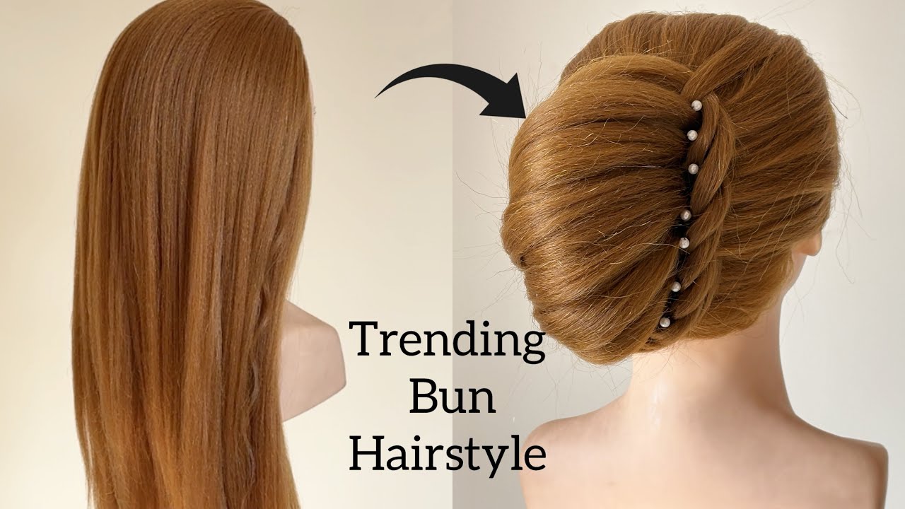 Trending Quick Bun Hairstyle Tutorial 💕 #hairstyle#hair#youtubeshorts#hairtutorial 