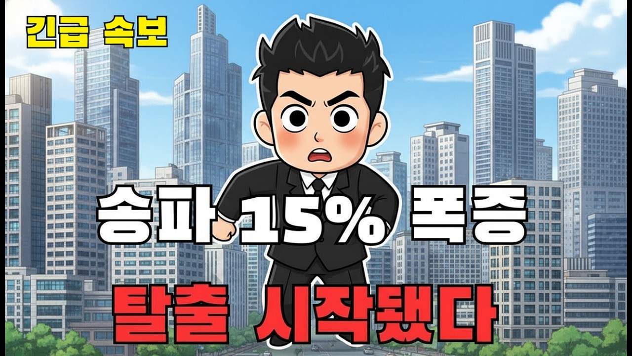 강남 송파 15% 폭락! 10일 만에 매물 4000건 쏟아진 진짜 이유… 부동산감독원 수사권 공포
