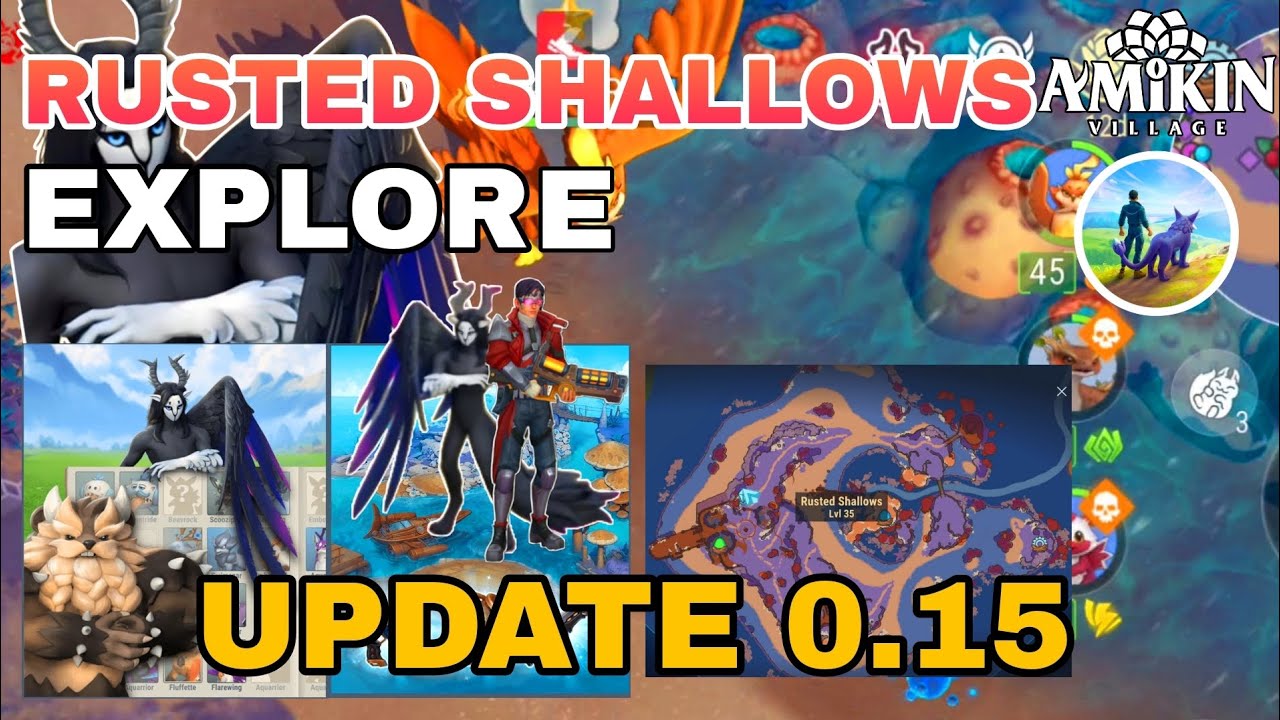 🎉 AMIKIN VILLAGE |🏆 EXPLORE - RUSTED SHALLOWS | T4 😱 RESOURCES | 2 STAR 🔶 2ND EVO AMIKINS | 125