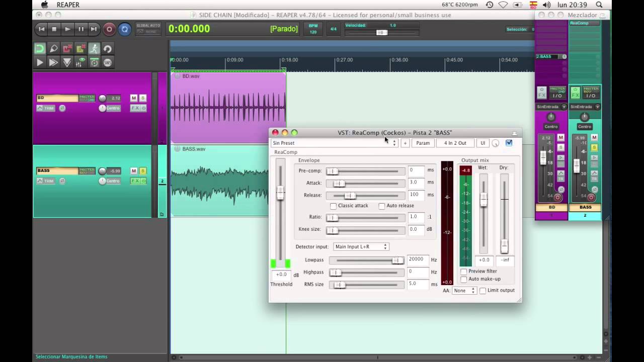 Como Hacer SIDECHAIN en REAPER / REAPER en ESPAÑOL - TUTORIAL ATemporal