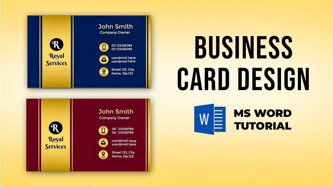 How to make Business Card Design in MS Word | Visiting Card Design in Microsoft Word