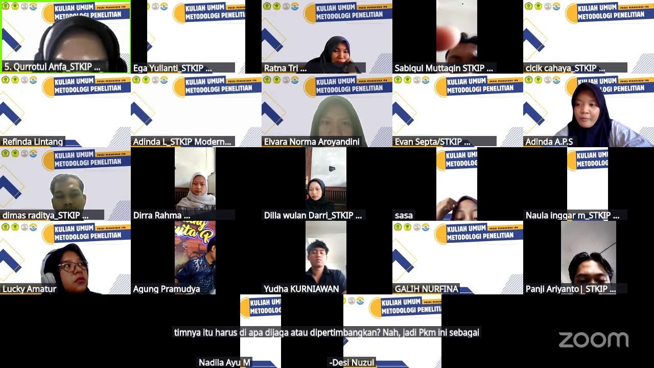 Kuliah Umum : METODOLOGI PENELITIAN