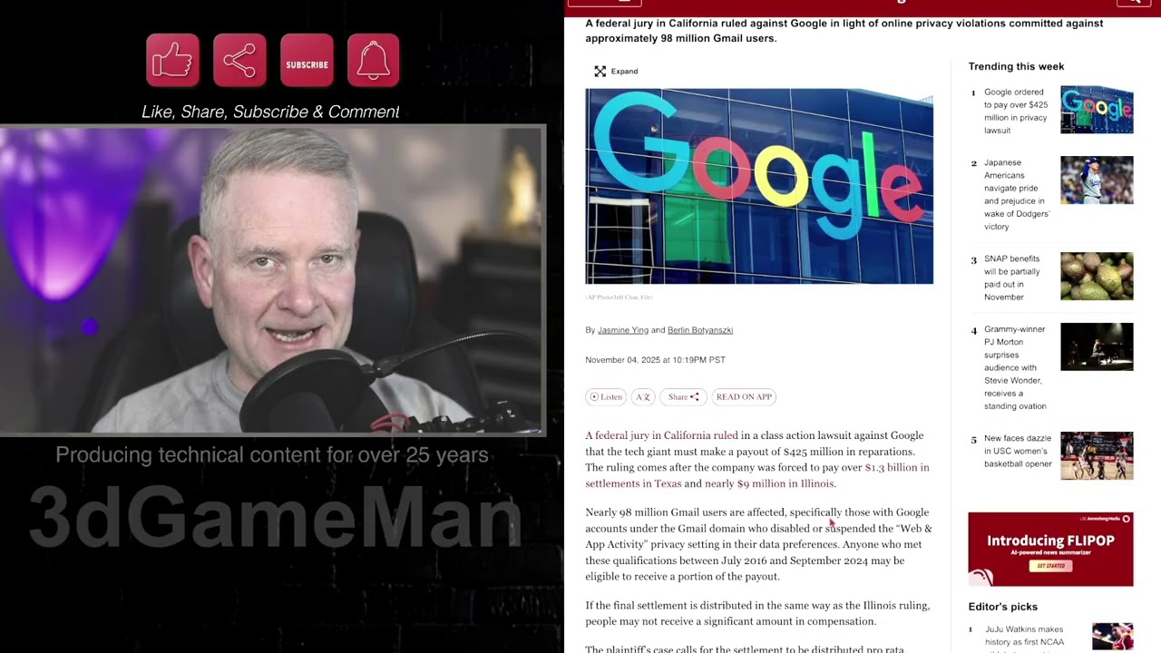 $425 Million Gmail Settlement Update
