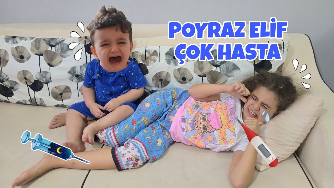 POYRAZ ELİF &Ccedil;OK HASTA OLDU BABASI HASTANEYE G&Ouml;T&Uuml;RD&Uuml; EYVAH İĞNE YAPTILAR!!